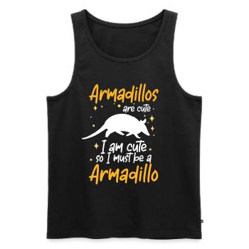 Armadillo I'm an Armadillo Armadillo - Men's Premium Organic Tank Top - black - Front - Michal (187cm)