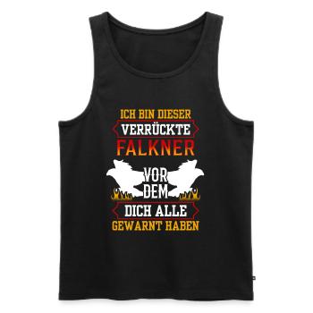 Dieser verrückte Falkner Beizjagd Falknerei - Männer Premium Bio Tank Top - Schwarz - Vorne - AI Model Male 178 light (178cm)