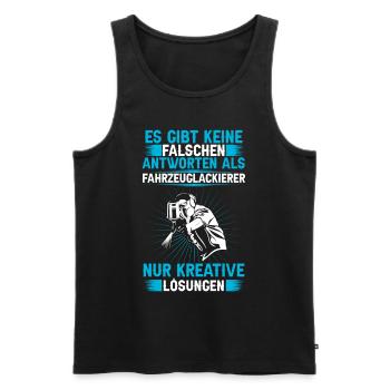 Fahrzeuglackierer keine falsche Antwort Lackierer - Men's Premium Organic Tank Top - black - Front - AI Model Male 178 light (178cm)