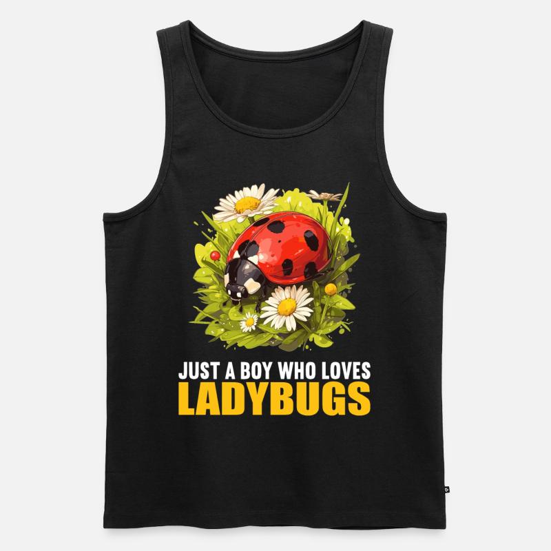 Ladybug Marienkäfer - Männer Premium Bio Tank Top - Schwarz