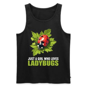 Ladybug Marienkäfer - Men's Premium Organic Tank Top - black - Front - AI Model Male 178 light (178cm)