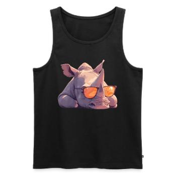 Rhino Rhinos Rhino - Débardeur bio Premium Homme - noir - Devant - Michal (187cm)