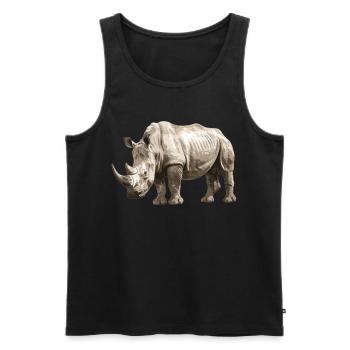 Rhino Rhinos Rhino - Débardeur bio Premium Homme - noir - Devant - Michal (187cm)