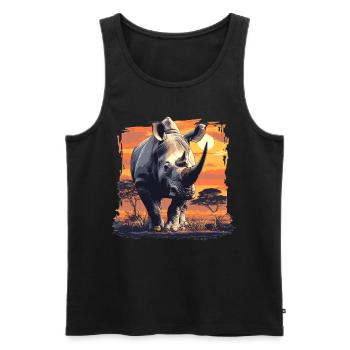 Rhino Rhinos Rhino - Débardeur bio Premium Homme - noir - Devant - Michal (187cm)