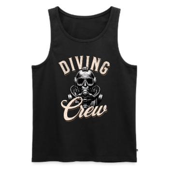 Diving Diver Crew Team - Men's Premium Organic Tank Top - black - Front - AI Model Male 178 light (178cm)