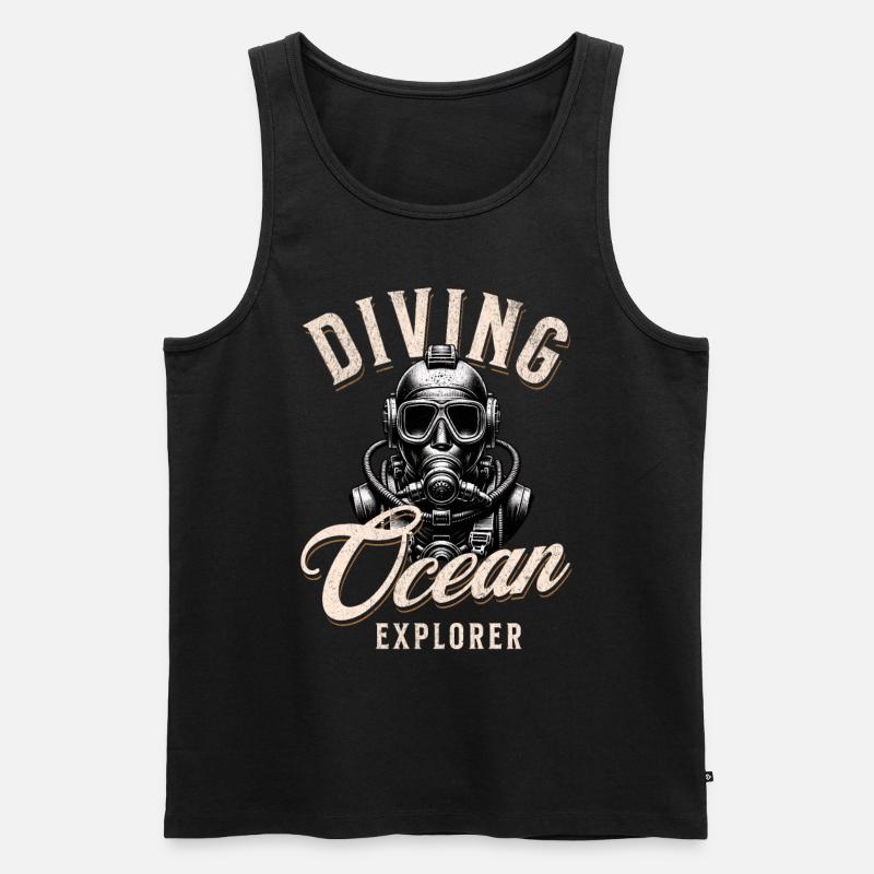 Plongeur Ocean Explorer - Débardeur bio Premium Homme - noir