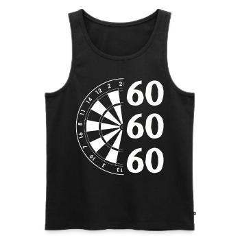 Dart Gift Dartboard Darts Player Bullseye - Men's Premium Organic Tank Top - black - Front - Michal (187cm)