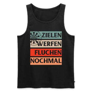 Dart Gift Dartboard Darts Player Bullseye - Men's Premium Organic Tank Top - black - Front - Michal (187cm)