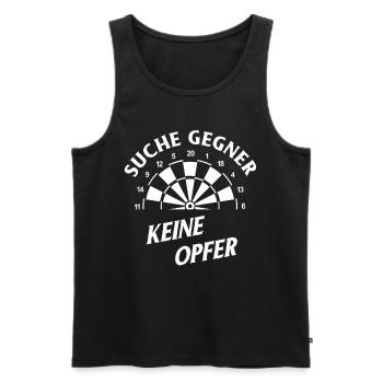 Cadeau de fléchettes Jeu de fléchettes Bullseye - Débardeur bio Premium Homme - noir - Devant - Michal (187cm)