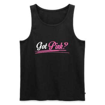 Breast Cancer Awareness - Men's Premium Organic Tank Top - black - Front - Michal (187cm)