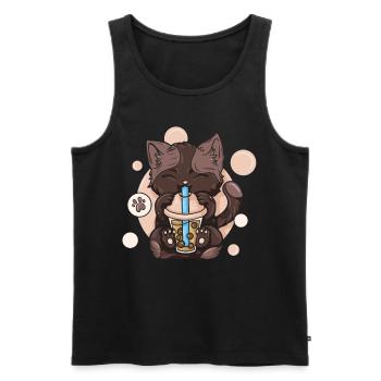 Bubble Tea Boba BubbleTea Kawaii Japan Tea Kpop - Männer Premium Bio Tank Top - Schwarz - Vorne - AI Model Male 178 light (178cm)