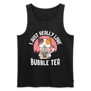 Bubble Tea Boba BubbleTea Kawaii Japan Tea Kpop - Männer Premium Bio Tank Top - Schwarz - Vorne - AI Model Male 178 light (178cm)