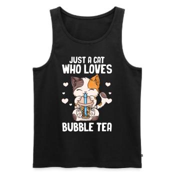 Bubble Tea Boba BubbleTea Kawaii Japan Tea Kpop - Männer Premium Bio Tank Top - Schwarz - Vorne - AI Model Male 178 light (178cm)