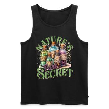 Apotheker Kräutersammler Natures Dark Secret - Männer Premium Bio Tank Top - Schwarz - Vorne - AI Model Male 178 light (178cm)