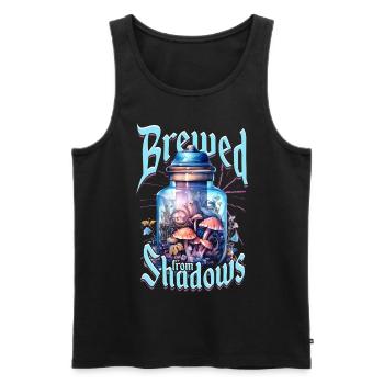 Apotheker Kräutersammler Brewed From Shadows - Männer Premium Bio Tank Top - Schwarz - Vorne - AI Model Male 178 light (178cm)