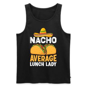 Cafeteria-Mitarbeiter Rock Mexican Nacho Average L - Männer Premium Bio Tank Top - Schwarz - Vorne - Michal (187cm)