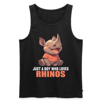 Rhino Rhinos Rhino - Débardeur bio Premium Homme - noir - Devant - Michal (187cm)