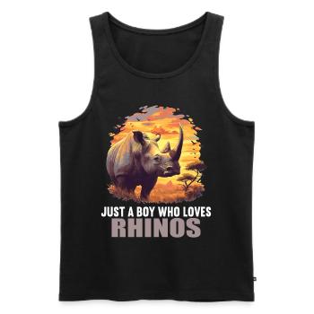 Rhino Rhinos Rhino - Débardeur bio Premium Homme - noir - Devant - Michal (187cm)