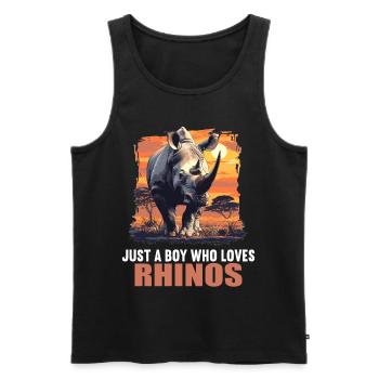 Rhino Rhinos Rhino - Débardeur bio Premium Homme - noir - Devant - Michal (187cm)