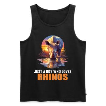 Rhino Rhinos Rhino - Débardeur bio Premium Homme - noir - Devant - Michal (187cm)