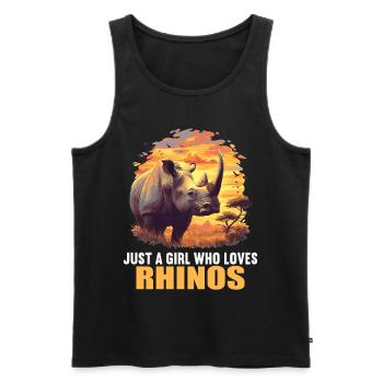 Rhino Rhinos Rhino - Débardeur bio Premium Homme - noir - Devant - Michal (187cm)