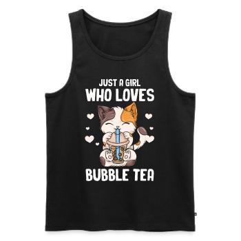 Bubble Tea Boba BubbleTea Kawaii Japan Tea Kpop - Männer Premium Bio Tank Top - Schwarz - Vorne - AI Model Male 178 light (178cm)