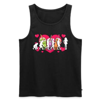 Bubble Tea Boba BubbleTea Kawaii Japan Tea Kpop - Men's Premium Organic Tank Top - black - Front - Michal (187cm)