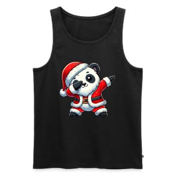 Weihnachten Panda Santa Lustig Panda Liebhaber - Männer Premium Bio Tank Top - Schwarz - Vorne - Michal (187cm)