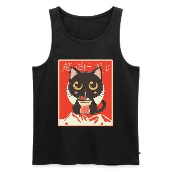 Bubble Tea Boba BubbleTea Kawaii Japan Tea Kpop - Männer Premium Bio Tank Top - Schwarz - Vorne - AI Model Male 178 light (178cm)