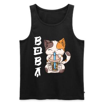 Bubble Tea Boba BubbleTea Kawaii Japan Tea Kpop - Männer Premium Bio Tank Top - Schwarz - Vorne - AI Model Male 178 light (178cm)