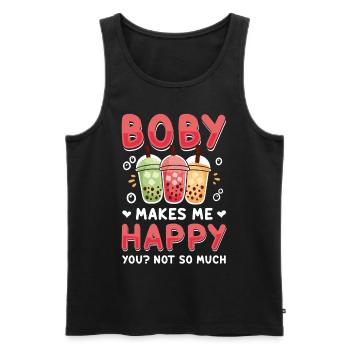 Bubble Tea Boba BubbleTea Kawaii Japan Tea Kpop - Männer Premium Bio Tank Top - Schwarz - Vorne - AI Model Male 178 light (178cm)