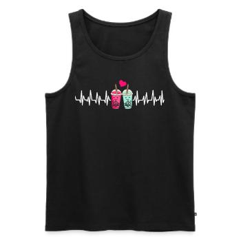 Bubble Tea Boba BubbleTea Kawaii Japan Tea Kpop - Männer Premium Bio Tank Top - Schwarz - Vorne - AI Model Male 178 light (178cm)