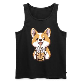 Bubble Tea Boba BubbleTea Kawaii Japan Tea Kpop - Männer Premium Bio Tank Top - Schwarz - Vorne - AI Model Male 178 light (178cm)