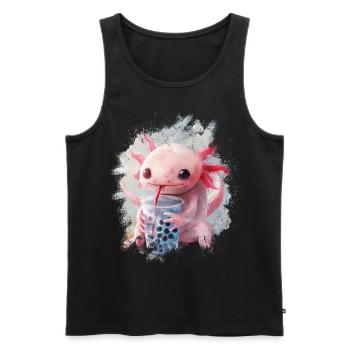 Bubble Tea Boba BubbleTea Kawaii Japan Tea Kpop - Männer Premium Bio Tank Top - Schwarz - Vorne - AI Model Male 178 light (178cm)