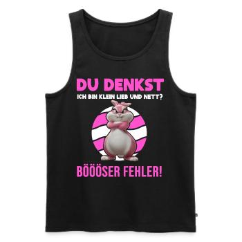 Hase Tshirt Lustig Witzig Humor Sarkasmus Büro - Männer Premium Bio Tank Top - Schwarz - Vorne - Michal (187cm)