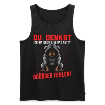 Chien Tshirt Drôle Drôle Humour Sarcasme Bureau - Débardeur bio Premium Homme - noir - Devant - Michal (187cm)