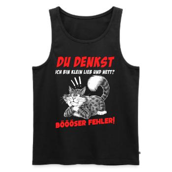 Chat Tshirt Drôle Drôle Humour Sarcasme Bureau - Débardeur bio Premium Homme - noir - Devant - Michal (187cm)