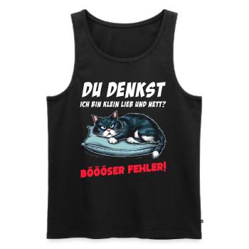 Chat Tshirt Drôle Drôle Humour Sarcasme Bureau - Débardeur bio Premium Homme - noir - Devant - Michal (187cm)