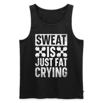 Fitness Trainer Weightlifting GYM Bodybuilding - Men's Premium Organic Tank Top - black - Front - Michal (187cm)