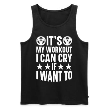 Fitness Trainer Weightlifting GYM Bodybuilding - Men's Premium Organic Tank Top - black - Front - Michal (187cm)