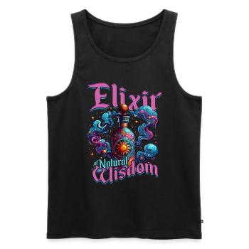 Pharmacist Pharmacist Elixir Of Natural Wisdom - Men's Premium Organic Tank Top - black - Front - AI Model Male 178 light (178cm)