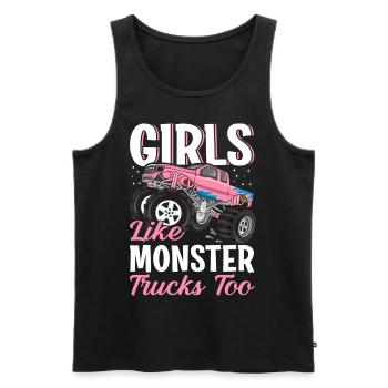 Girls Monster Trucks Truck Lover Girls - Men's Premium Organic Tank Top - black - Front - Michal (187cm)