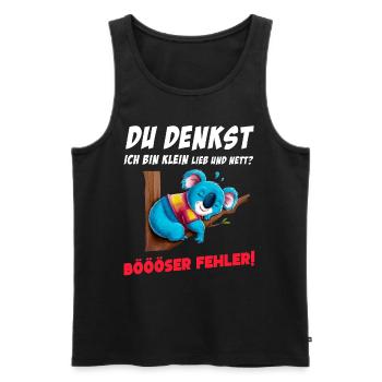 Koala Tshirt Drôle Drôle Humour Sarcasme Bureau - Débardeur bio Premium Homme - noir - Devant - Michal (187cm)