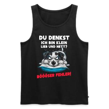 Chien Tshirt Drôle Drôle Humour Sarcasme Bureau - Débardeur bio Premium Homme - noir - Devant - Michal (187cm)