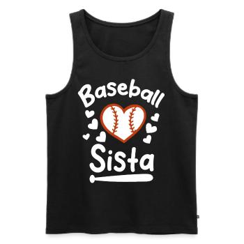 Baseball Sport Baseballspieler Pitcher Catcher USA - Männer Premium Bio Tank Top - Schwarz - Vorne - Michal (187cm)