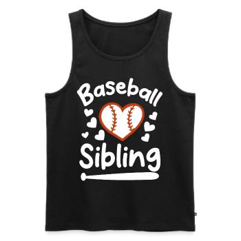 Baseball Sport Baseballspieler Pitcher Catcher USA - Männer Premium Bio Tank Top - Schwarz - Vorne - Michal (187cm)