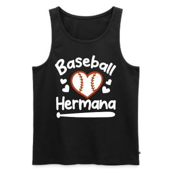 Baseball Sport Baseballspieler Pitcher Catcher USA - Männer Premium Bio Tank Top - Schwarz - Vorne - Michal (187cm)