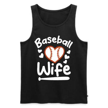 Baseball Sport Baseballspieler Pitcher Catcher USA - Männer Premium Bio Tank Top - Schwarz - Vorne - Michal (187cm)