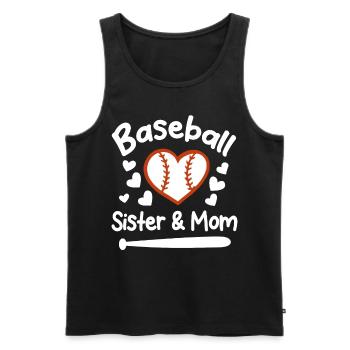 Baseball Sport Baseballspieler Pitcher Catcher USA - Männer Premium Bio Tank Top - Schwarz - Vorne - Michal (187cm)
