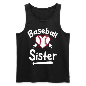 Baseball Sport Baseballspieler Pitcher Catcher USA - Männer Premium Bio Tank Top - Schwarz - Vorne - Michal (187cm)